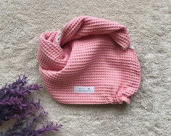 Serviette gaufrée enveloppante en mousseline absorbante Turban gaufré, cadeau pour soeur et cadeau pour fille