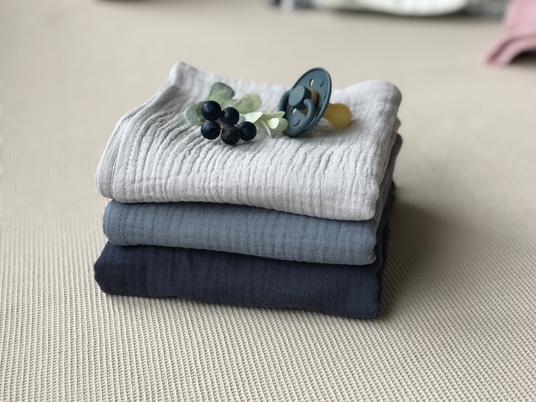 Pack of 3 Organic Muslin Squares Baby Muslin Cloth Baby Washcloths