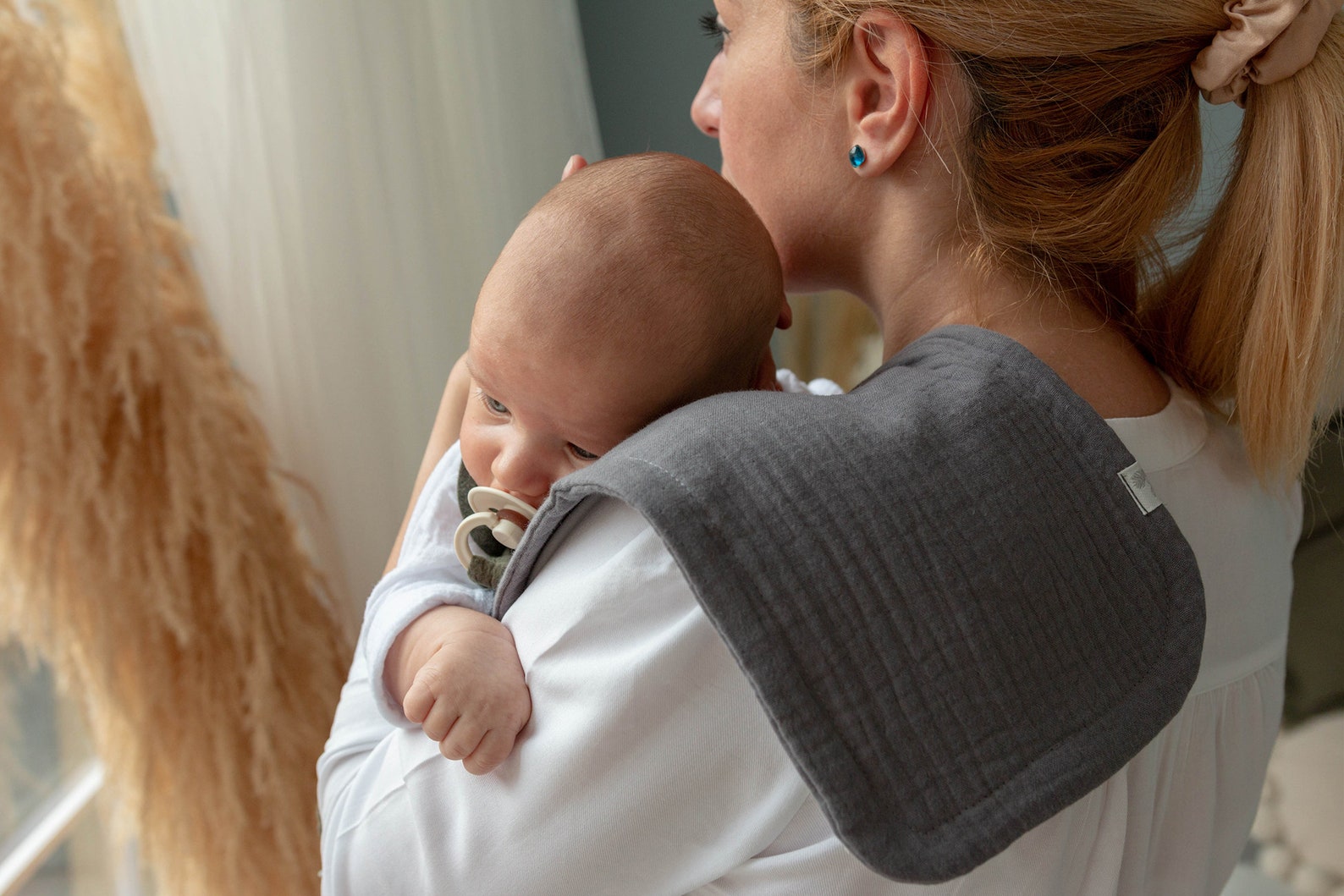 Set of 3 Baby Burp Cloths Organic Cotton Muslin Cloth Baby Etsy