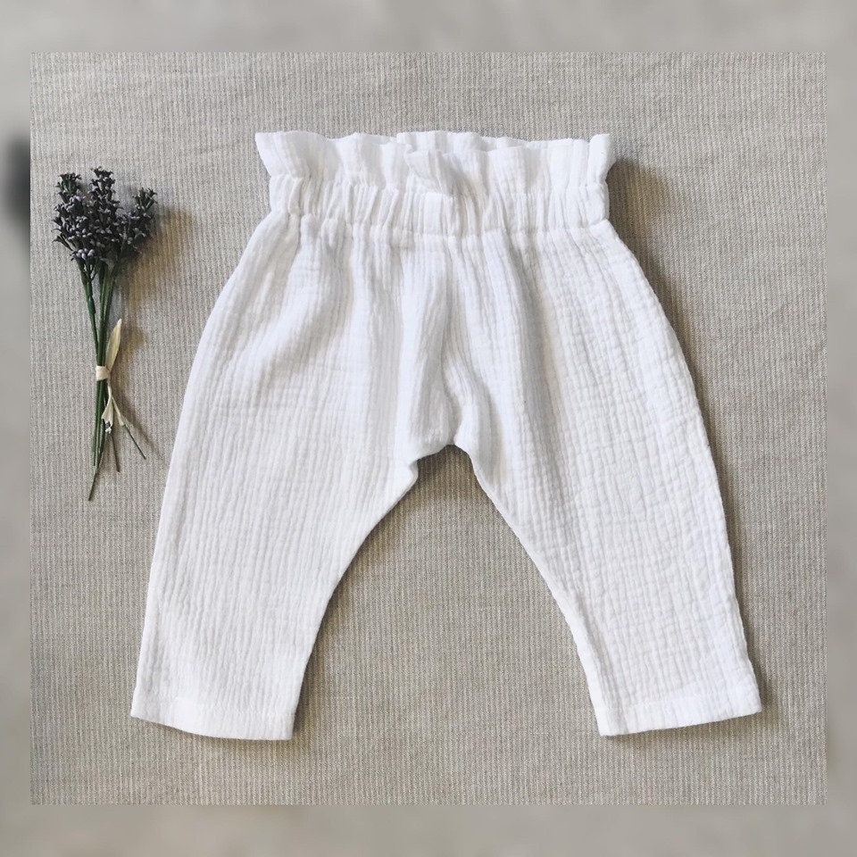 Baby boy mulisn pants Neutral gender pants Summer trouses Baby | Etsy