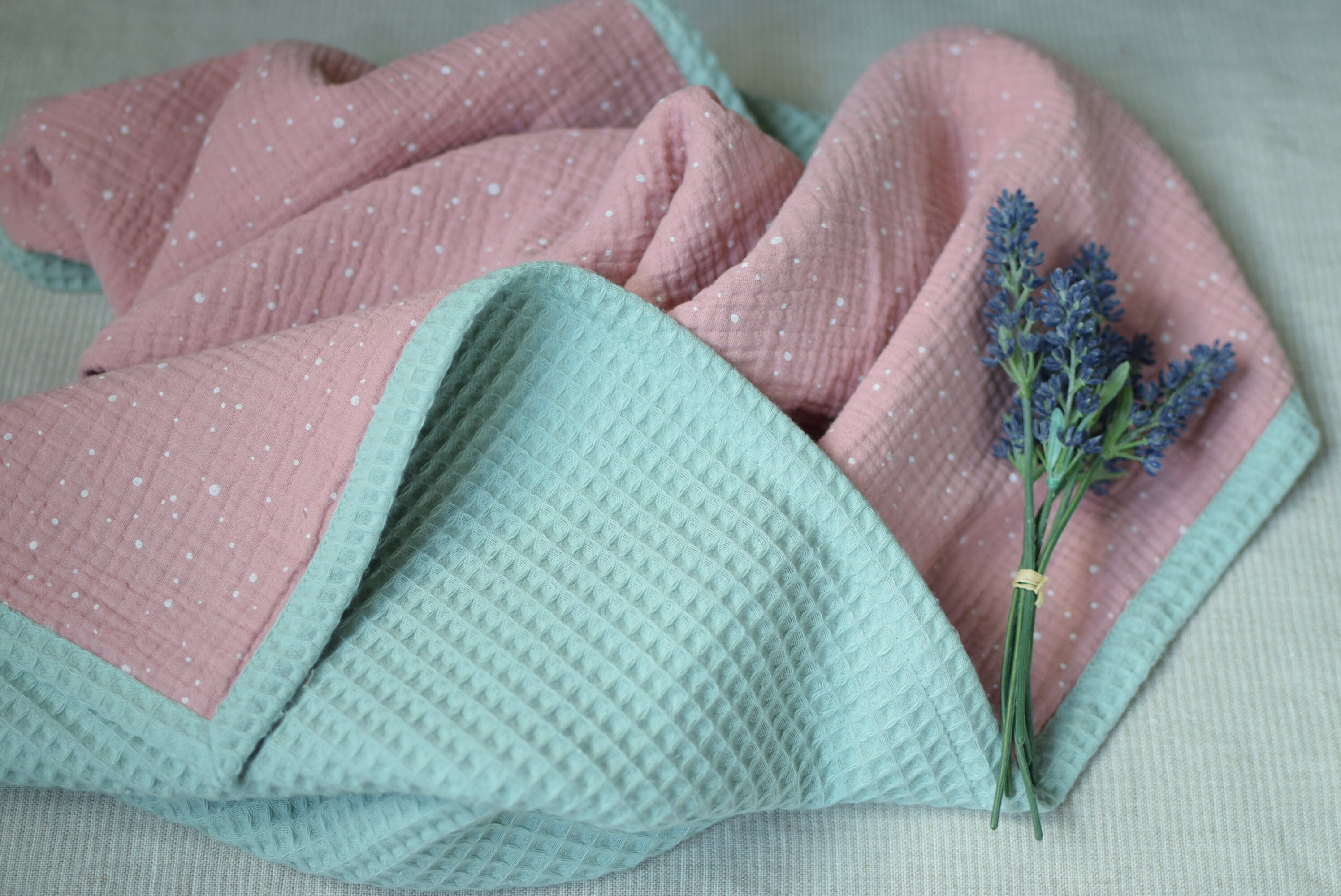 Baby Blanket Baby Girl Receiving Blanket Dusty Pink Muslin Etsy