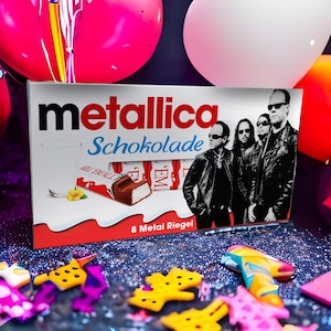 3x Aufkleber für Kinderschokolade (100g) | Metallica | 100.218 | NEU