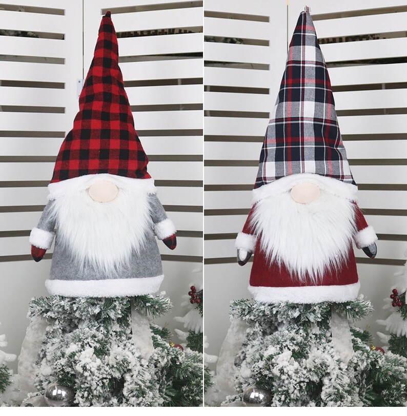 Gnome Christmas Tree Topper Gnomes Cover for Christmas Tree Etsy
