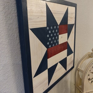 Old Glory Barn Quilt, Wall Art, Patriotic, Flag - Etsy