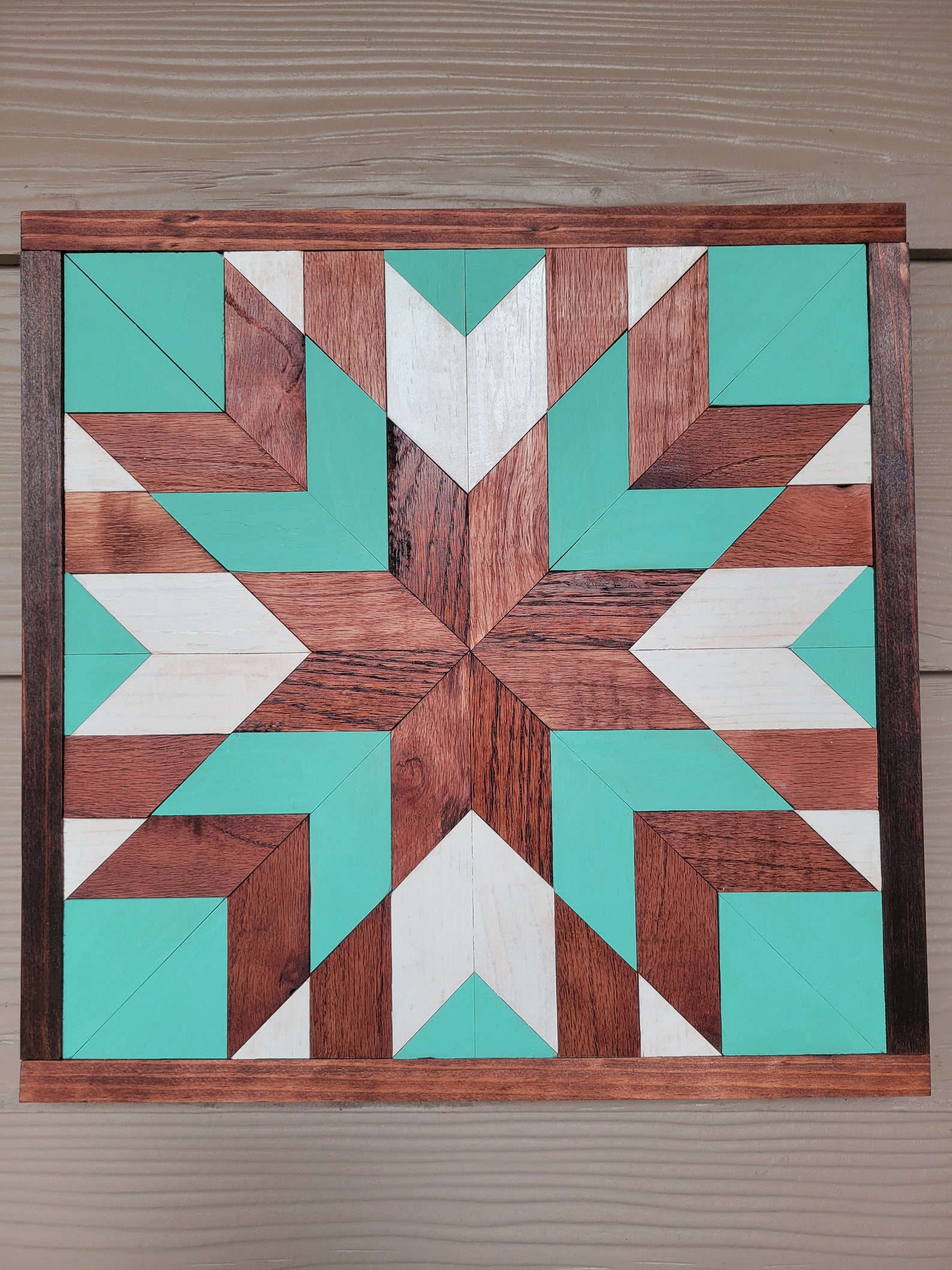 Starburst Wooden Barn Quilt Traditional Quilt Pattern Gift Etsy