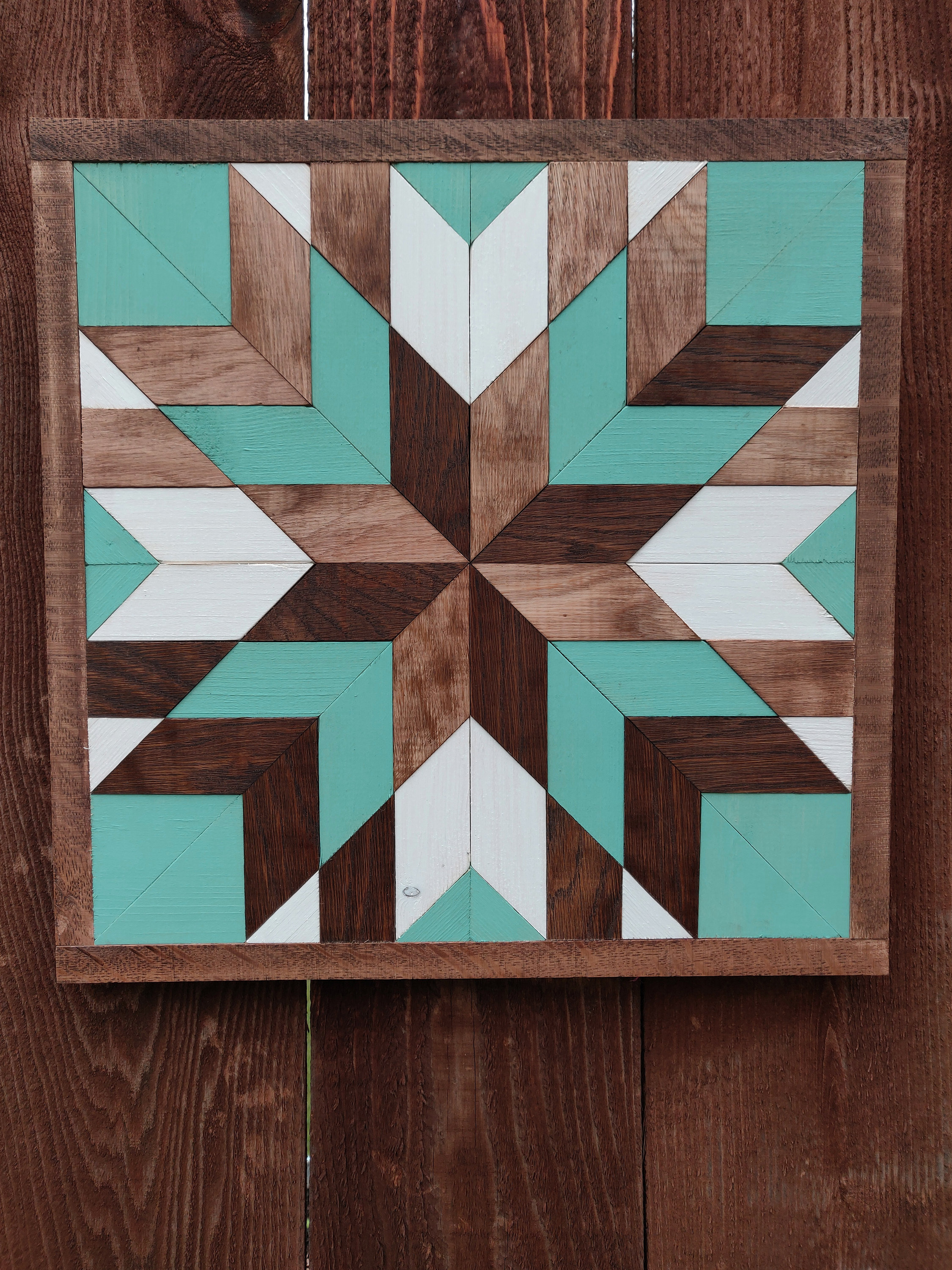 Starburst Wooden Barn Quilt Traditional Quilt Pattern Gift for