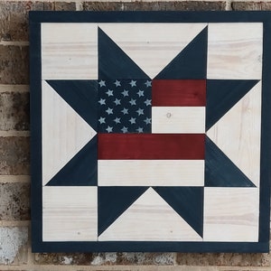 Old Glory Barn Quilt, Wall Art, Patriotic, Flag