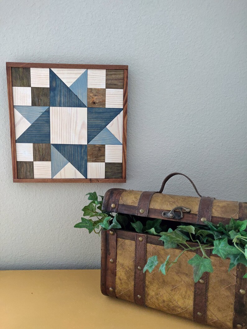 Friendship Star Wooden Quilt Square Reclaimed Wood Barn Etsy