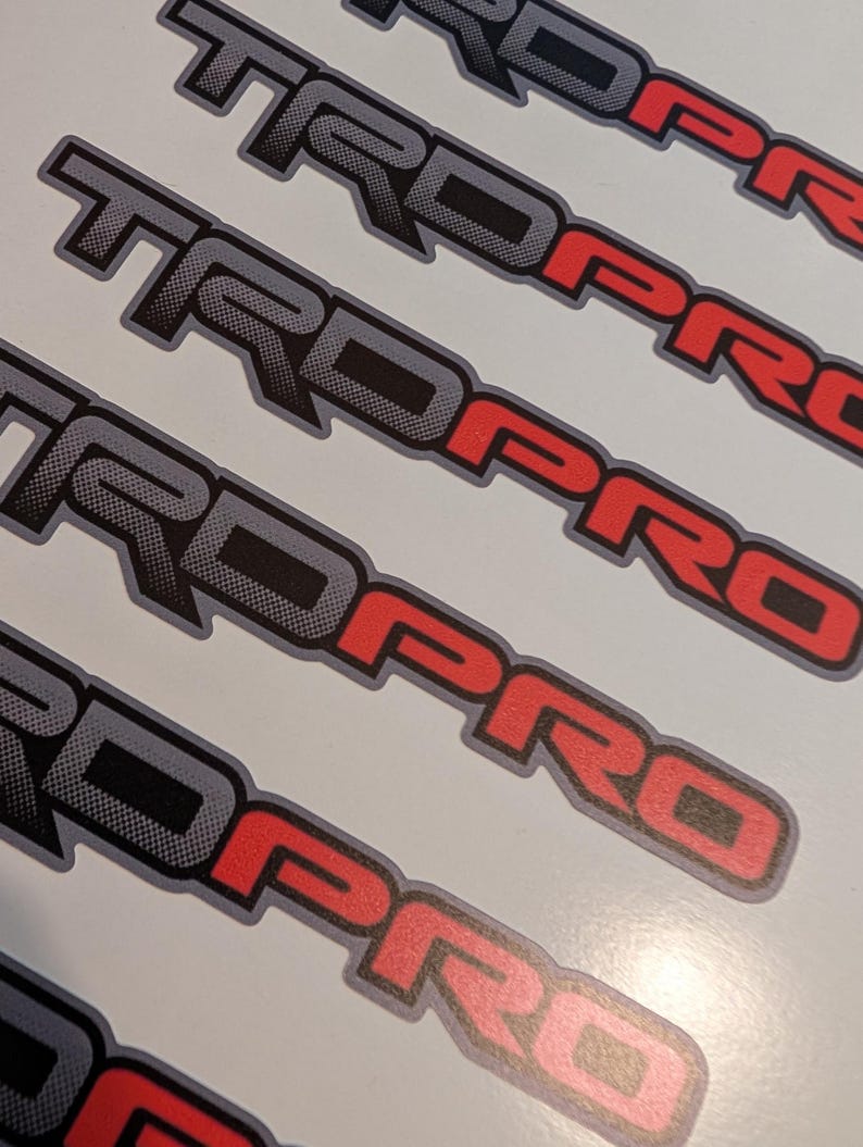 Set of 2 TRD PRO Vinyl Decal Stickers Toyota Racing Development Indoor ...