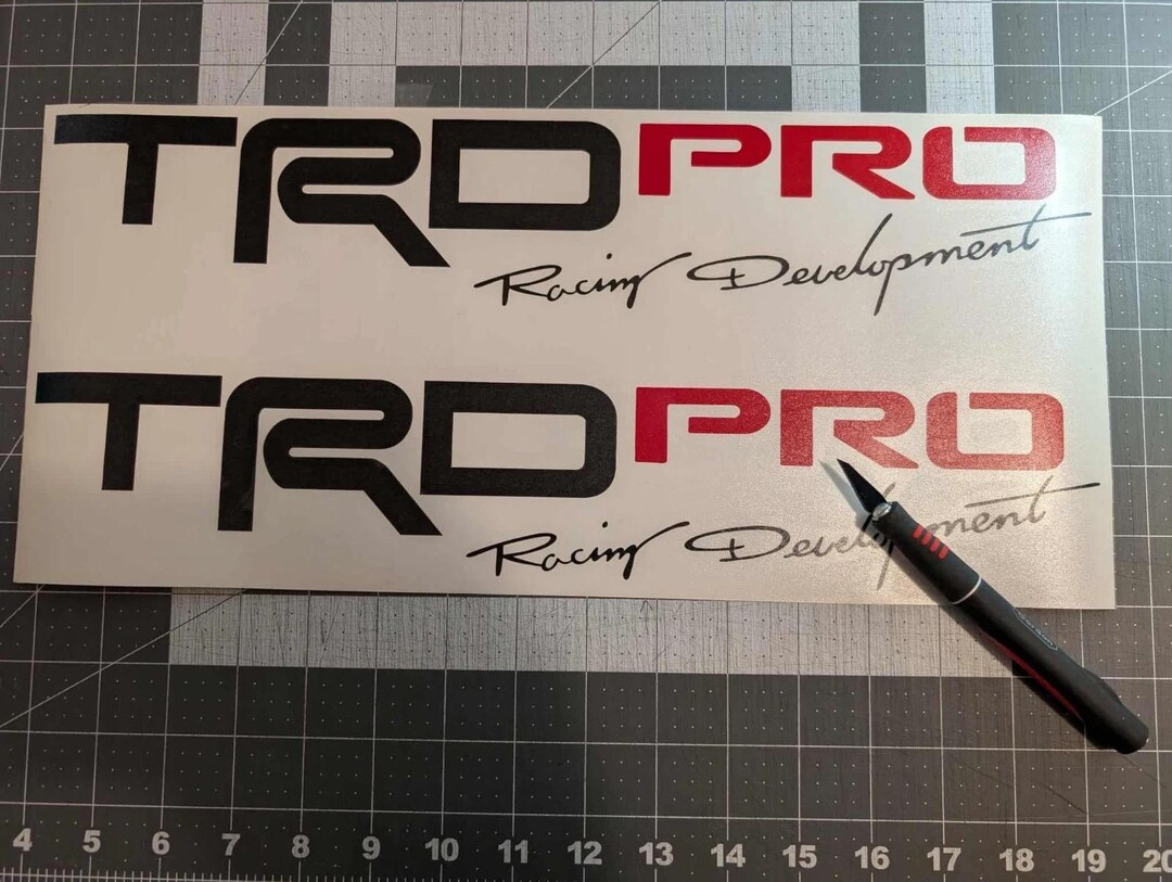 Rtrd Sticker Under Development Racing TRD Pro Racing Development Decal 2 Pack, Toyota ,tundra, Tacoma ,truck ...