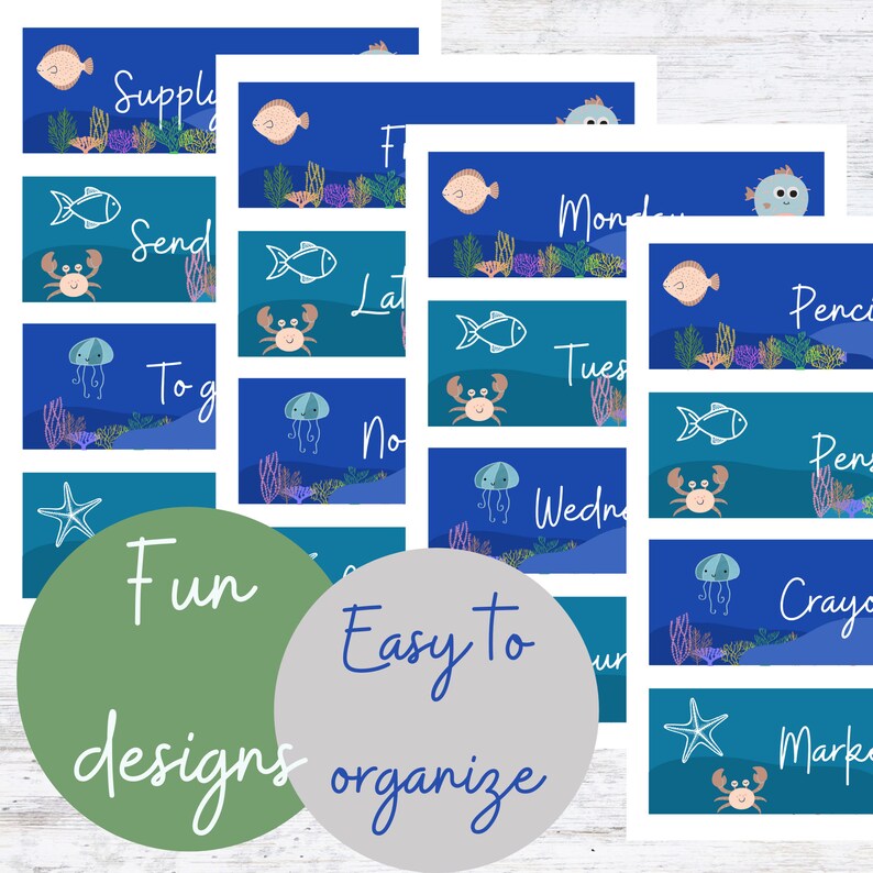 Under the Sea Classroom Decor Printable Digital Download Etsy