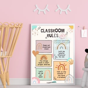 Classroom Rules Poster Digital Download Daycare Printable - Etsy