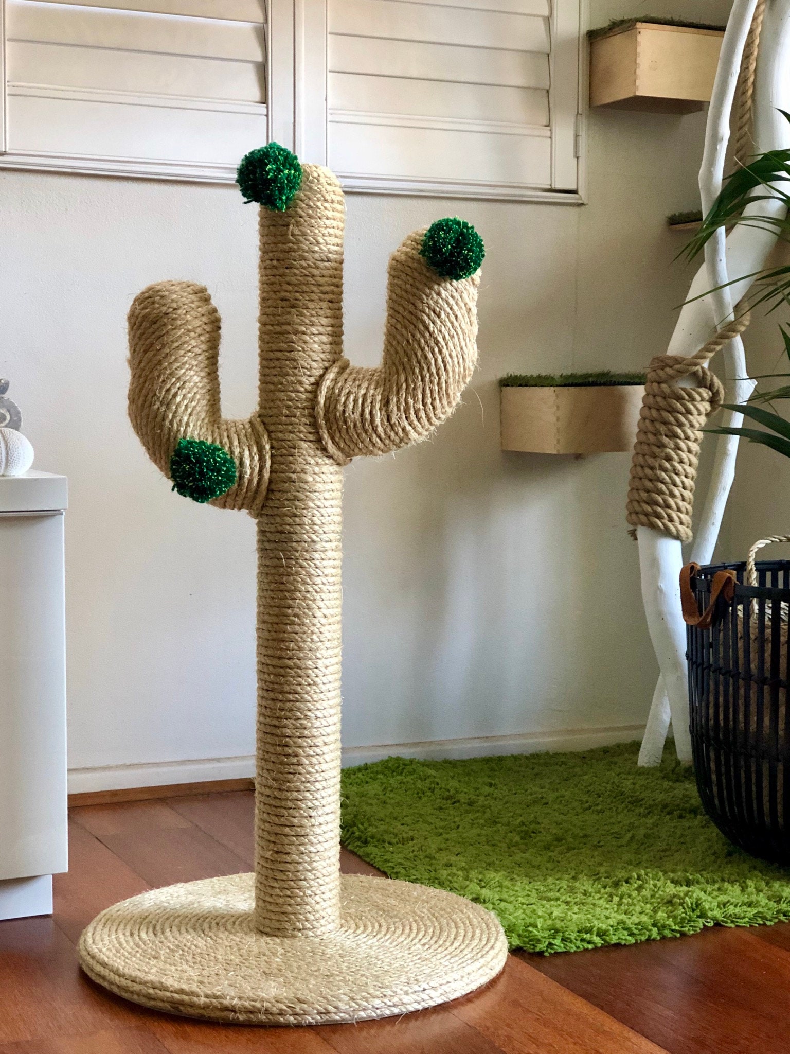 Cactus Scratching Post Diy 80cm tall Cactus Cat scratcher / Scratching post Cat | Etsy