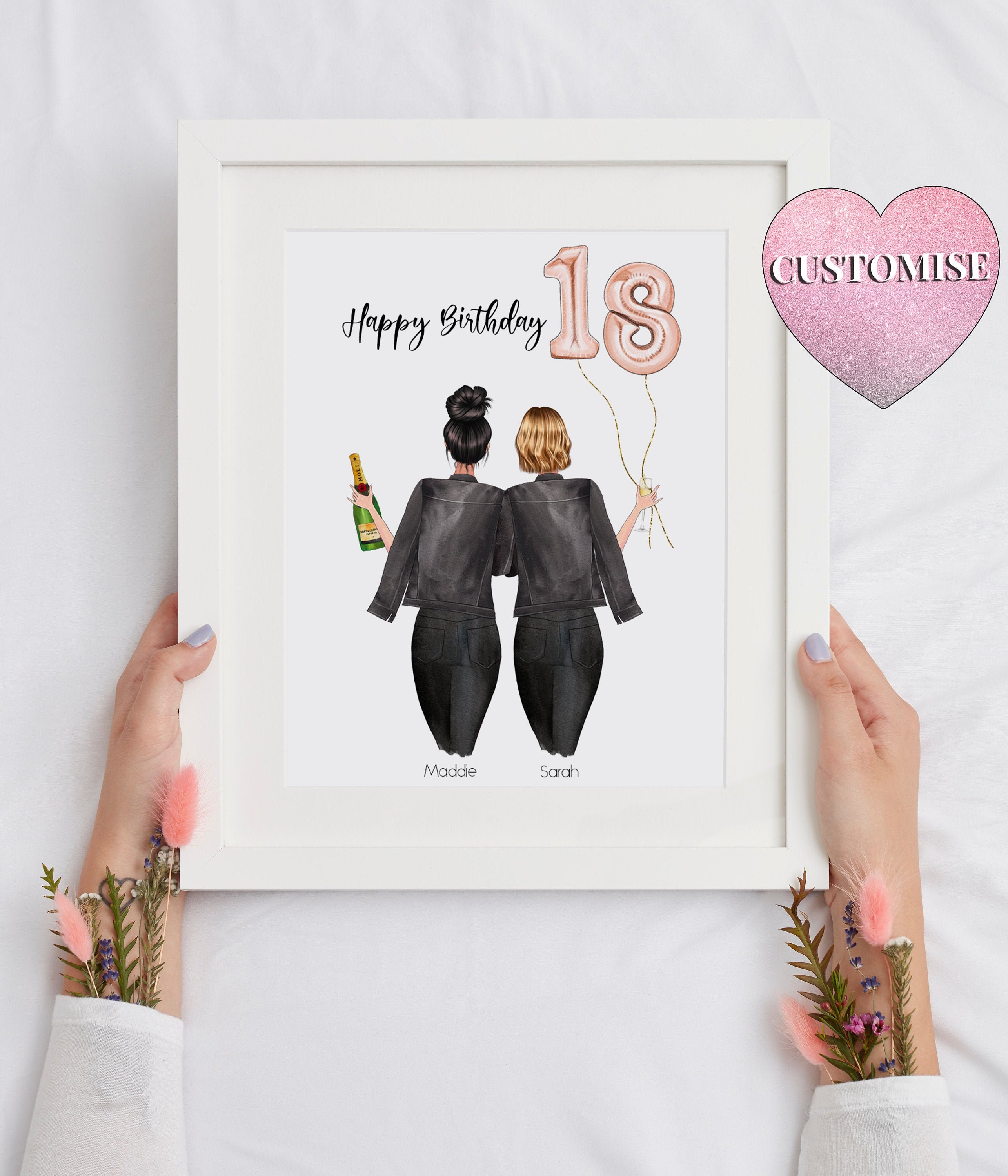 18th Birthday Gift For Girls Sister 18th Birthday Gift | Etsy