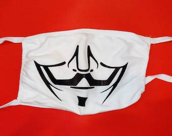 Guy Fawkes cotton facemask