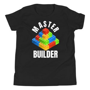 Master Builder Building Blocks Brick Builders Toys gift Youth Short Sleeve T-Shirt