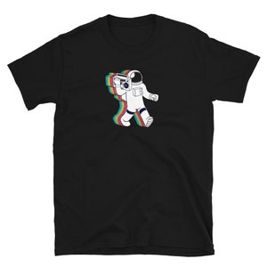 Retro Spaceman boom box Astronaut, Awesome Retro Tee-Short-Sleeve Unisex T-Shirt
