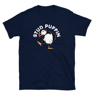 Stud Puffin, Funny Adult tee, Awesome stud Puffin Short-Sleeve Unisex T-Shirt