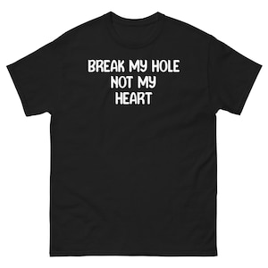 Break My Hole Not My Heart Funny Sexy Shirts Women and Men Funny classic tee