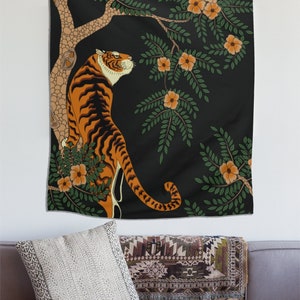 Tiger Tapestry Wall Hanging, Wall Hanging, Illustrated Wall Hanging, Wall Hanging, Wall Decor