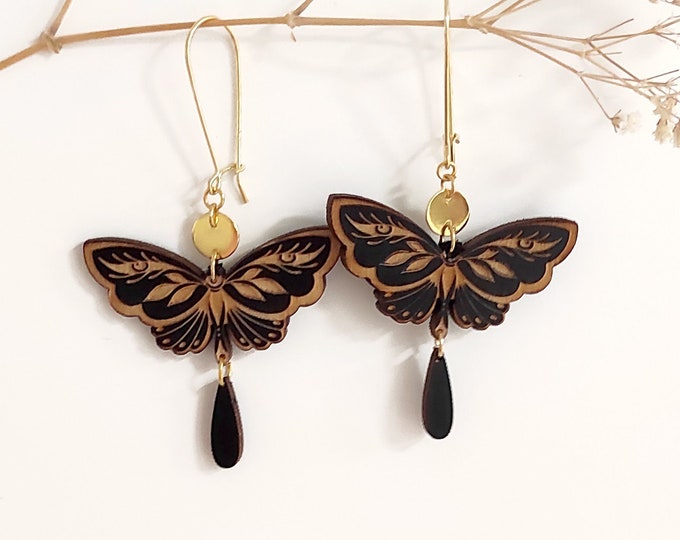 Butterfly Earrings, Butterfly Dangle Earrings, Statement Earrings, Butterfly Drop Earrings, Boho Jewellery, BK99