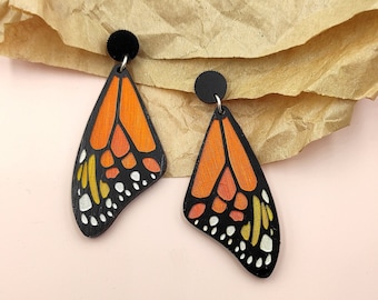 Butterfly Wings Drop Earrings, Butterfly Dangle Earrings, Statement Earrings, Butterfly Drop Earrings, Boho Jewellery,BK113