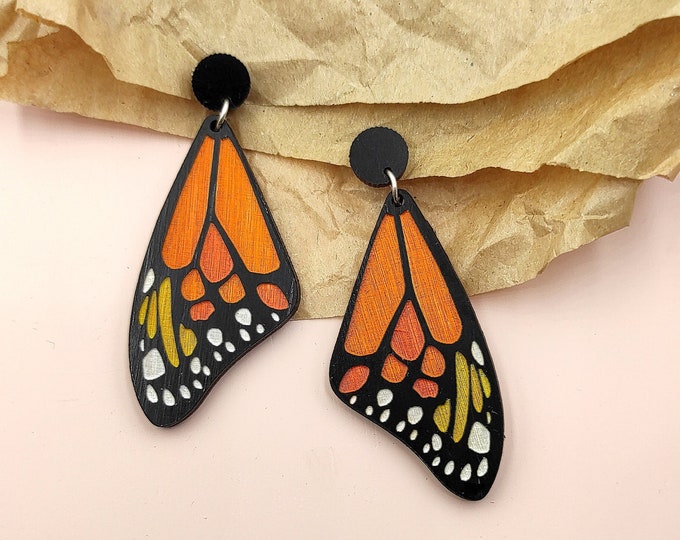 Butterfly Wings Drop Earrings, Butterfly Dangle Earrings, Statement Earrings, Butterfly Drop Earrings, Boho Jewellery,BK113