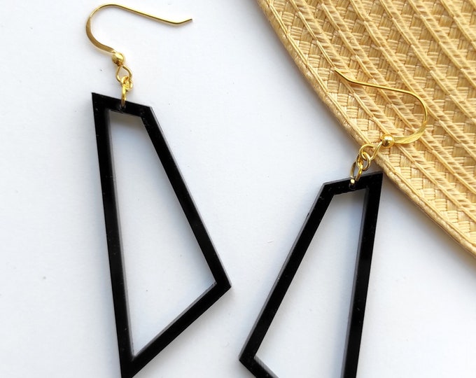 Abstract Shape Earrings, Large Abstract Shape earrings, Geometrical earrings, Geometric earrings, Statement earrings