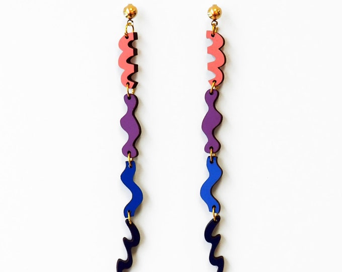 Modern Long Earrings, Statement Earrings, Elegant Earrings, Shape Earrings, Minimal Earrings, organic shape Earrings