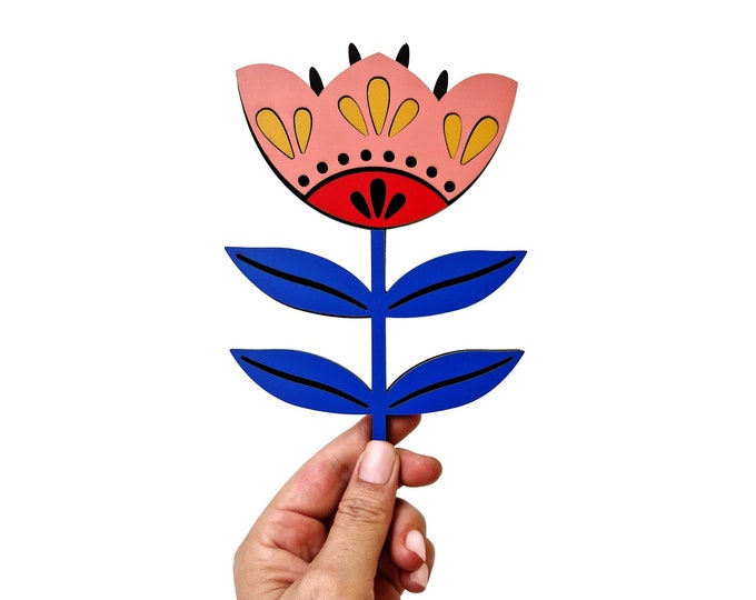 Wooden Floral Wall Art,  Unique Flower Home Decor, Piece Rustic, Floral Wall Art, Unique wall art