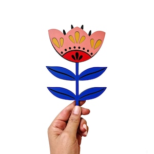 Hölzerne Blumenwandkunst, einzigartige Blumen-Wohnkultur, Stück rustikal, Blumenwandkunst, einzigartige Wandkunst