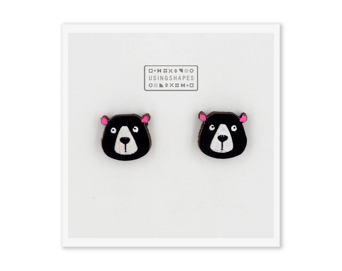 Cute Bear Earrings | Whimsical Animal Studs for Everyday Wear