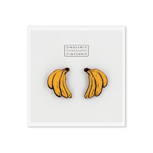 Bunch of bananas Earrings | Fun and Quirky Fruit Studs for Everyday Wear