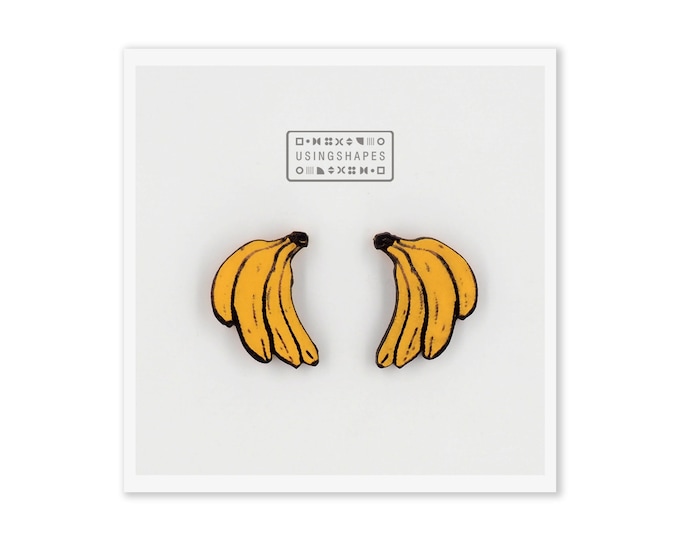 Bunch of bananas Earrings | Fun and Quirky Fruit Studs for Everyday Wear