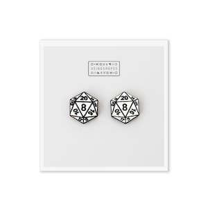 D20 Dice Stud Earrings, Dungeons & Dragons Earrings, D20 Stud Earrings, DND Jewelry