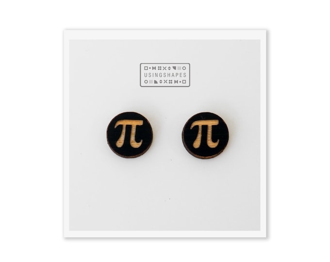 PI post earrings, Math Earring Stud, Science Earrings, Mathematical Symbol Earrings, Circle Stud Earrings, Teacher Gift, Student Gift