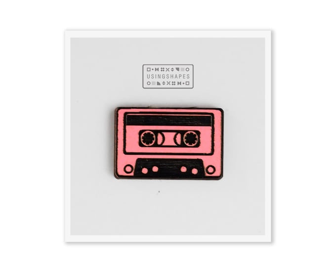Retro Cassette Tape Brooch – 80s Music Lover Pin, Vintage-Inspired Tapes Brooch, Nostalgic Accessory, Funky Gift, Retro Fashion Statement