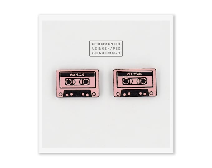 Cassette Tape Stud Earrings | Retro Music-Inspired Jewelry Vintage Music Tape Accessories