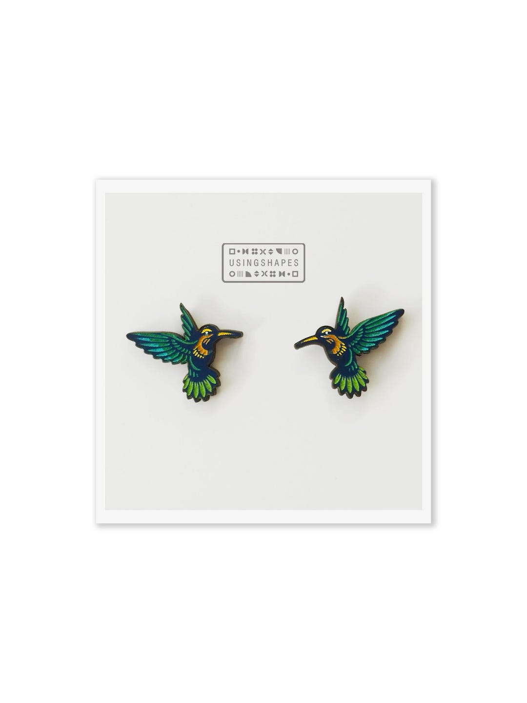 Boucles D'oreilles Colibri En Argent 925 Avec Pierre De Lune - Fermoir à Levier - Cadeau Pour Femmes