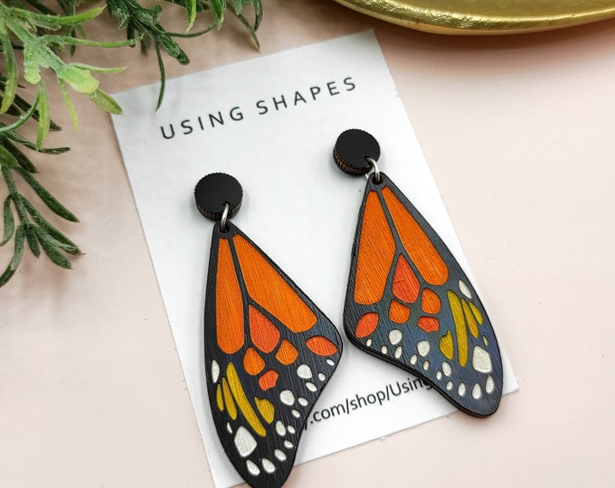Butterfly Wings Earrings, Boho Dangle Jewelry