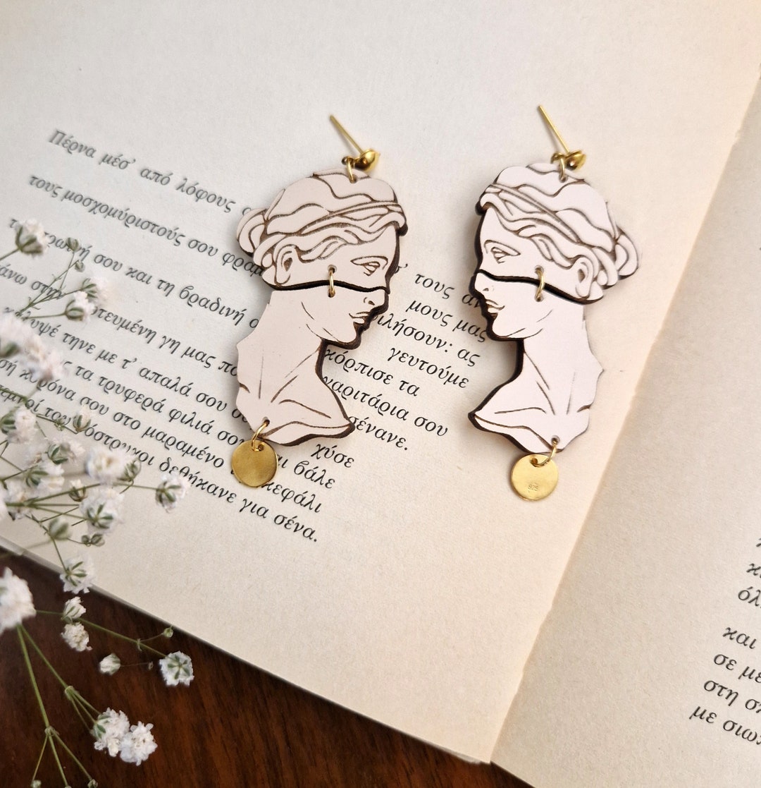 Greek Sculpture Earrings Goddess Statue Earrings Aphrodite Etsy