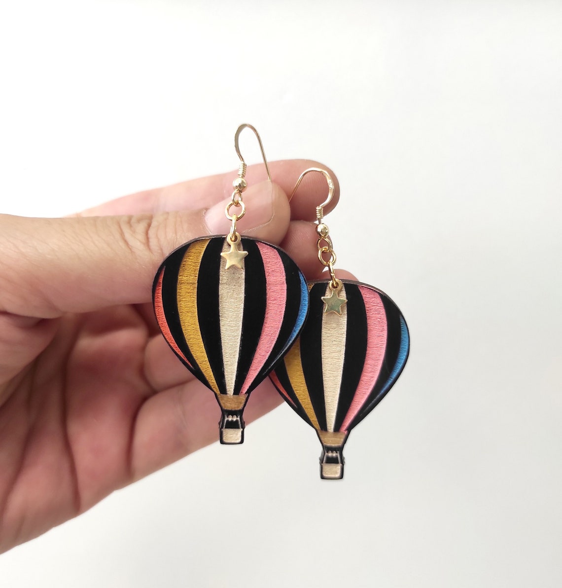 Hot Air Balloon Earrings Balloon Earrings Hot Air Balloon Etsy