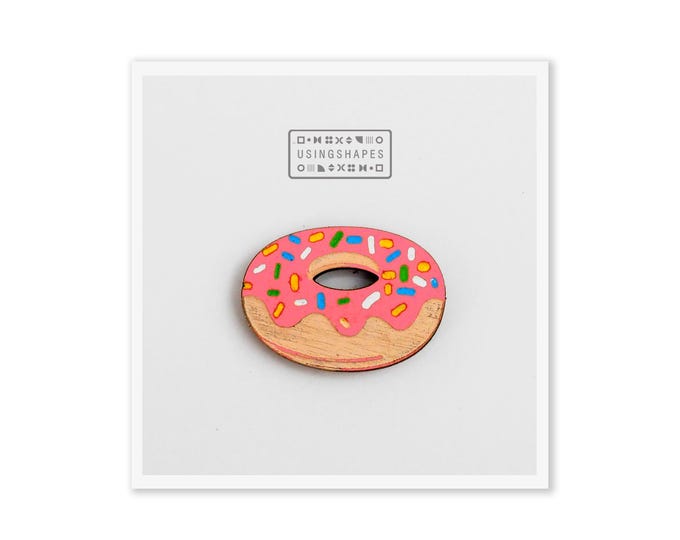 Donut Pin Brooch, Donut with Colorfull Sprinkles, Sweet Brooch, Donut Lover, Donut gifts Pin Brooch, Donut Lover Gift, Donut Worker, PK29