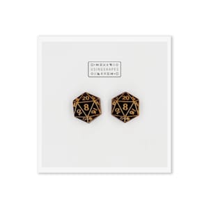Boucles d'oreilles D20 Dice, clous d'oreilles geek pour les fans de donjons et de dragons