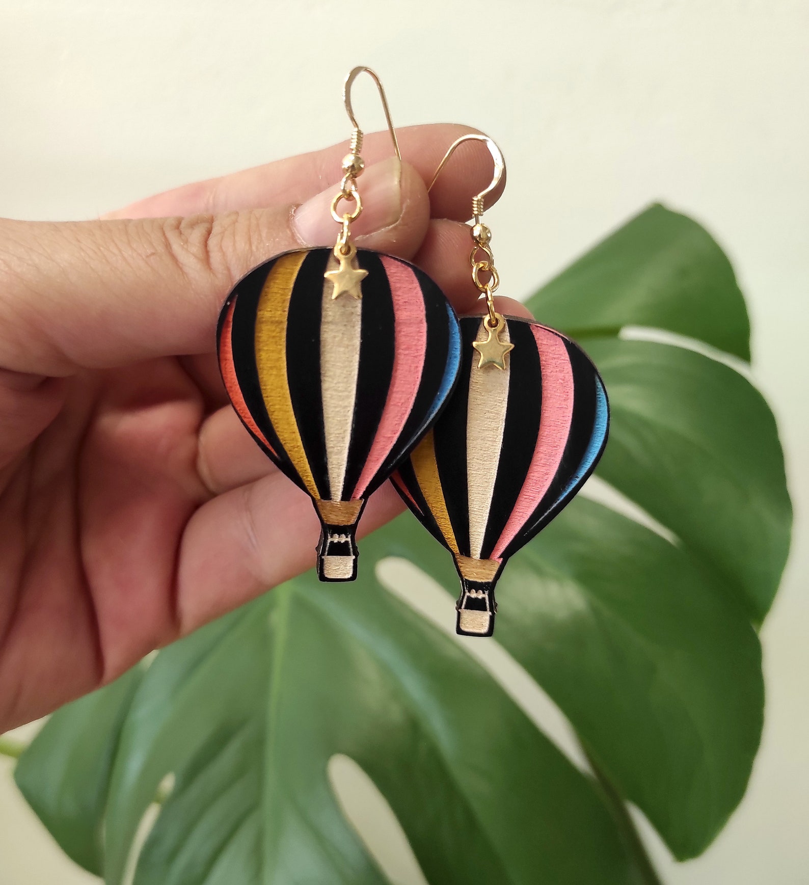 Hot Air Balloon Earrings Balloon Earrings Hot Air Balloon Etsy