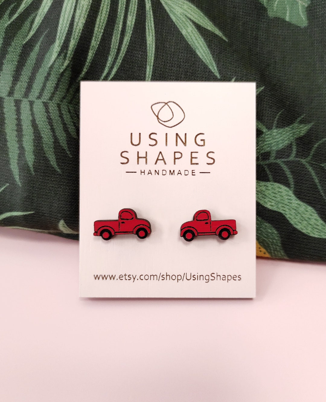 Red Christmas Truck Earrings, Christmas Gifts for Her, Christmas