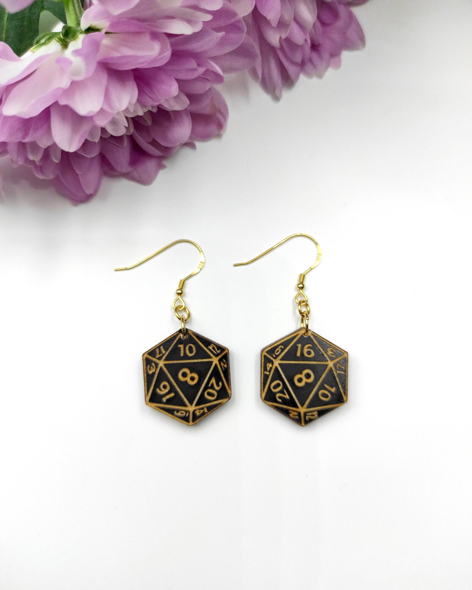 D20 Earrings Dungeons and Dragons Earrings D20 Dice Etsy