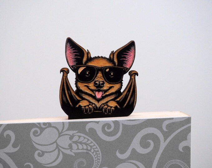 Funny Bat Bookmark, Halloween Fall Batty Bookmark, Cute Bat Bookmark, Book Lover Gift, Book Club Bookmark, Bookworm Gift