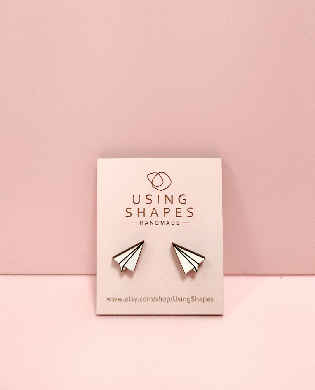 Paper Airplane Stud Earrings, Paper Plane Studs, Airplane Earrings