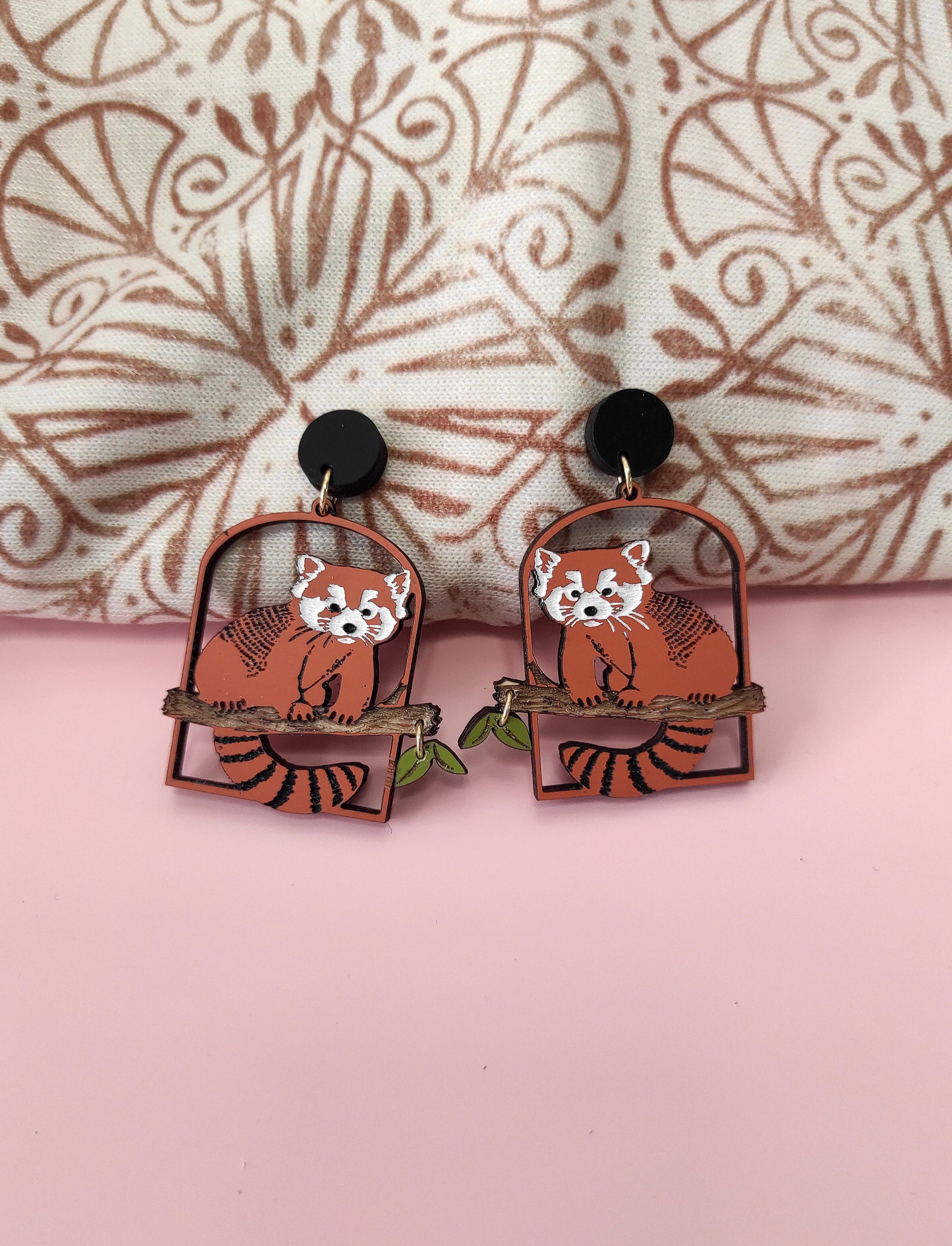 Red panda earrings Clearance